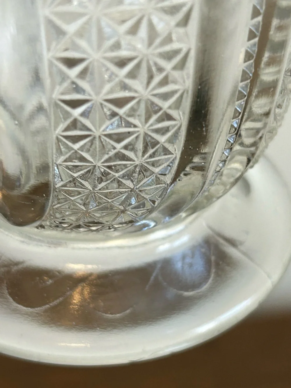 VINTAGE BEATTY BRADY GLASS CO 1898 EAPG FEATHER CLEAR GLASS SPOONER
